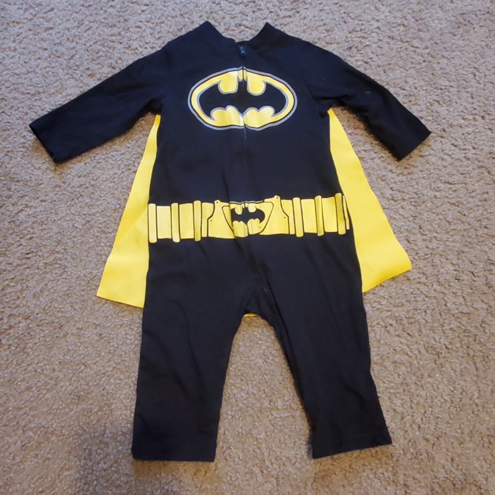 Batman zip up pj's/halloween cotume 12m
